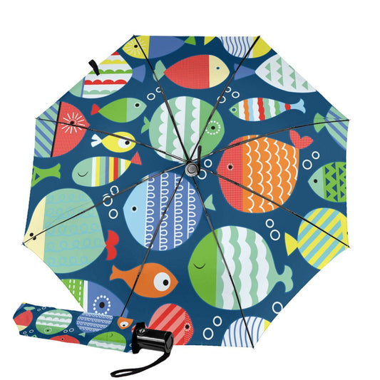 Small Travel Umbrella With Cute Fish Inside