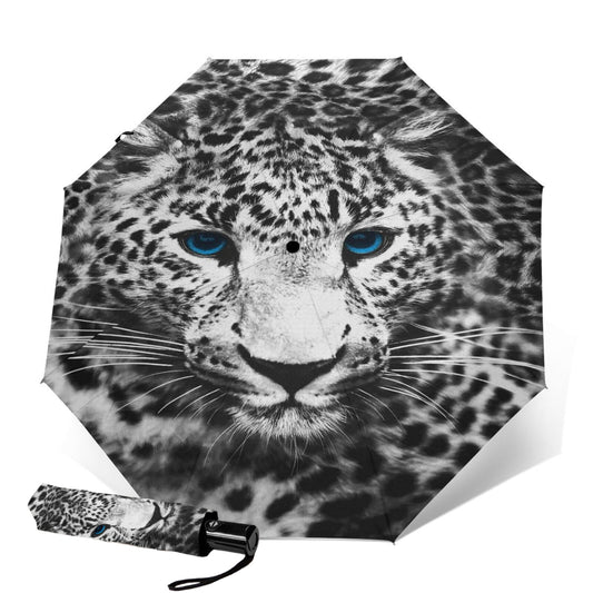 Snow Leopard Printed Small Travel Umbrella