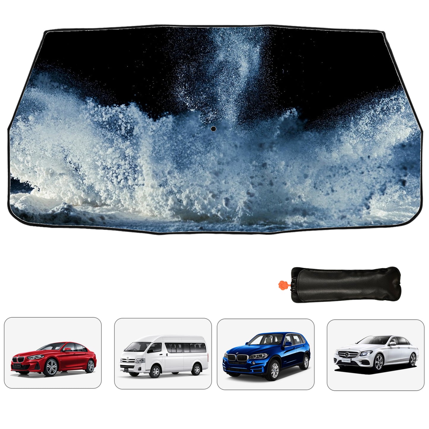 Snowflakes Car Windshield Cover Umbrella