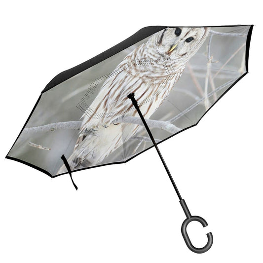 Snowy Owl Printed Inverted Umbrella