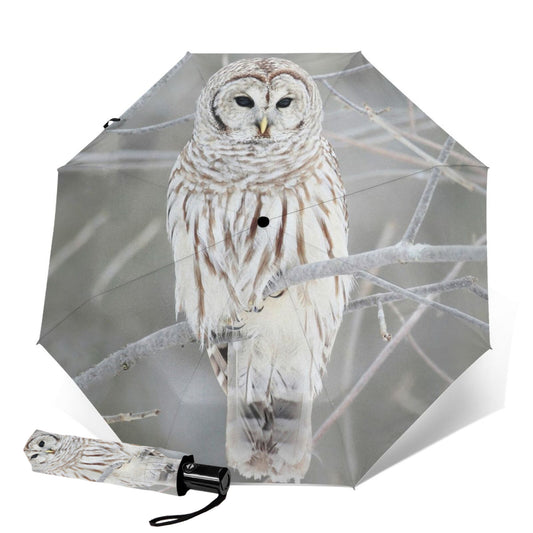 Snowy Owl Compact Travel Umbrella