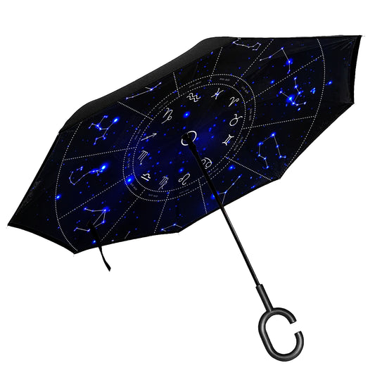 Starry Sky Inverted Umbrella