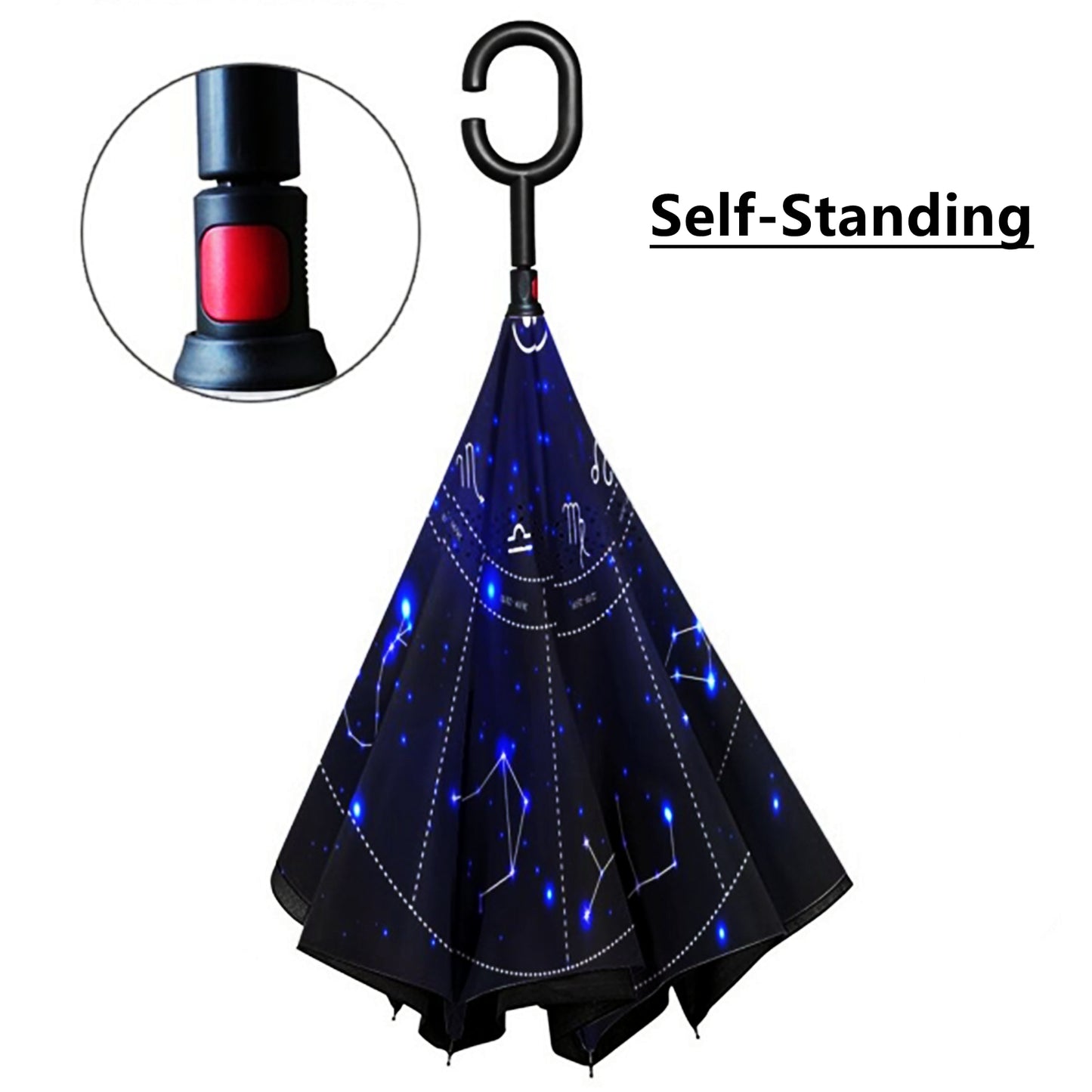 Starry Sky Inverted Umbrella