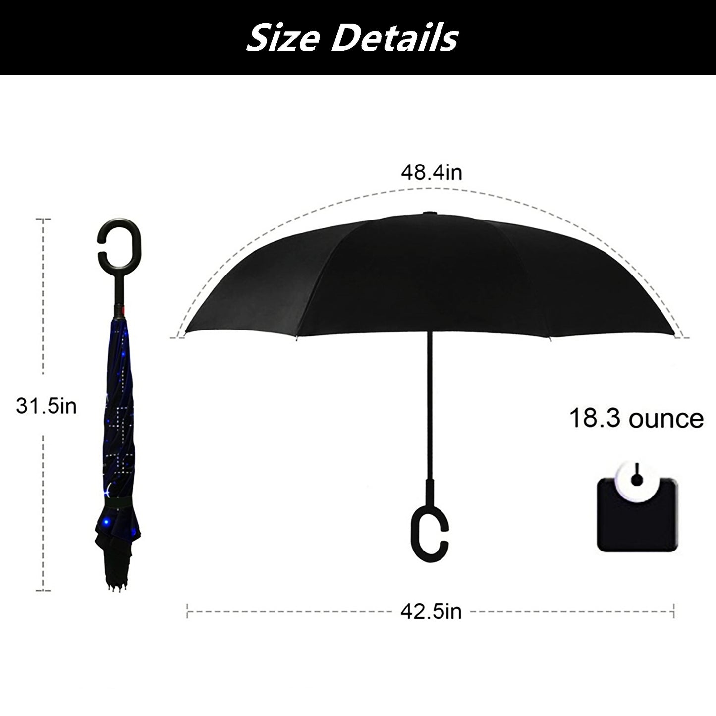 Starry Sky Inverted Umbrella