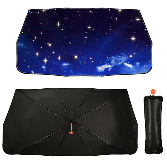 Stars Galaxy Foldable Car Sunshade Umbrella