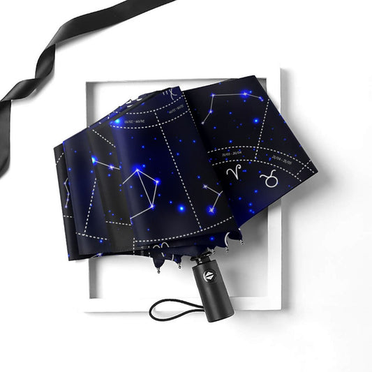 Starry Night Print Compact Travel Umbrella