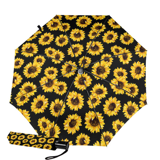 Classic Sunflower Print Inside Small Travel Umbrella