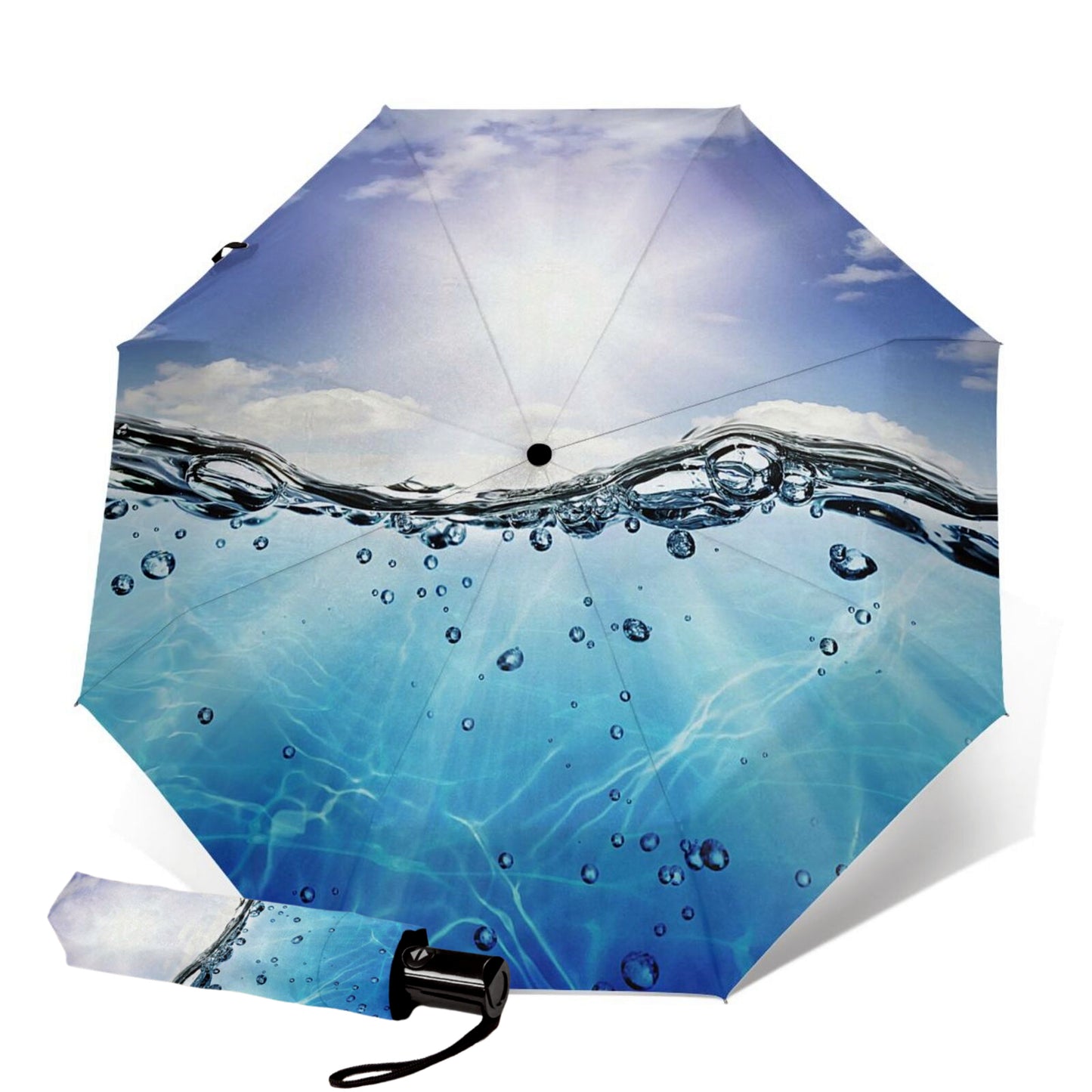 Sunshine And Water Droplets Compact Umbrella