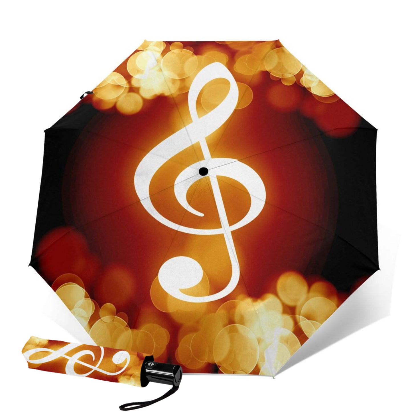 Foldable Umbrella With Musical Notes