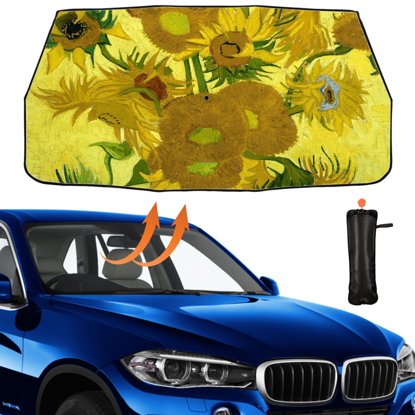 Van Gogh Sunflowers Windshield Umbrella Shade