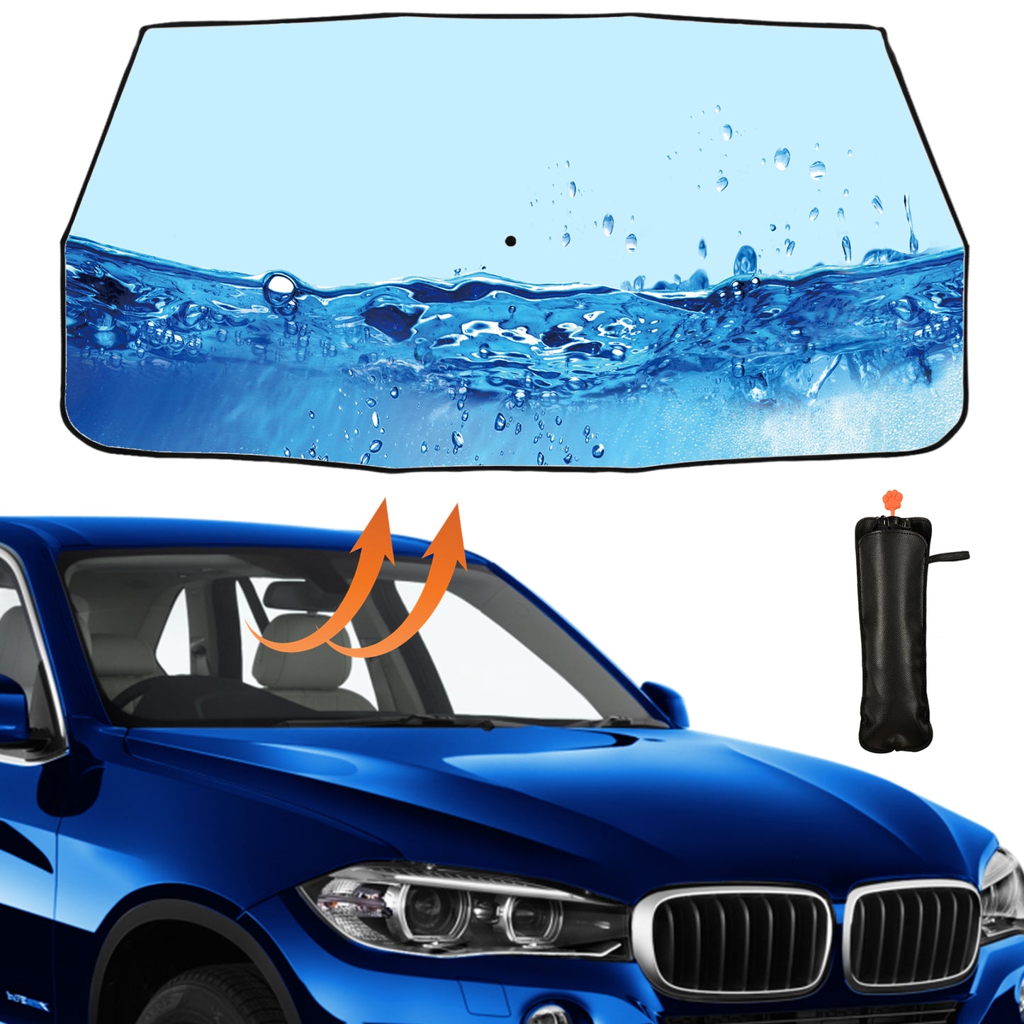 Water Drops Windshield Sunshade Umbrella