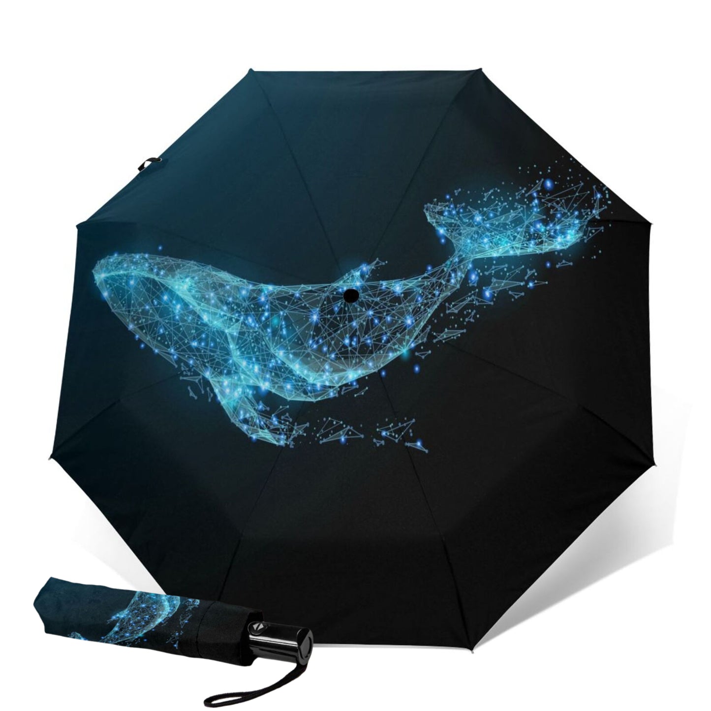 Whale Starry Sky Design Foldable Umbrella