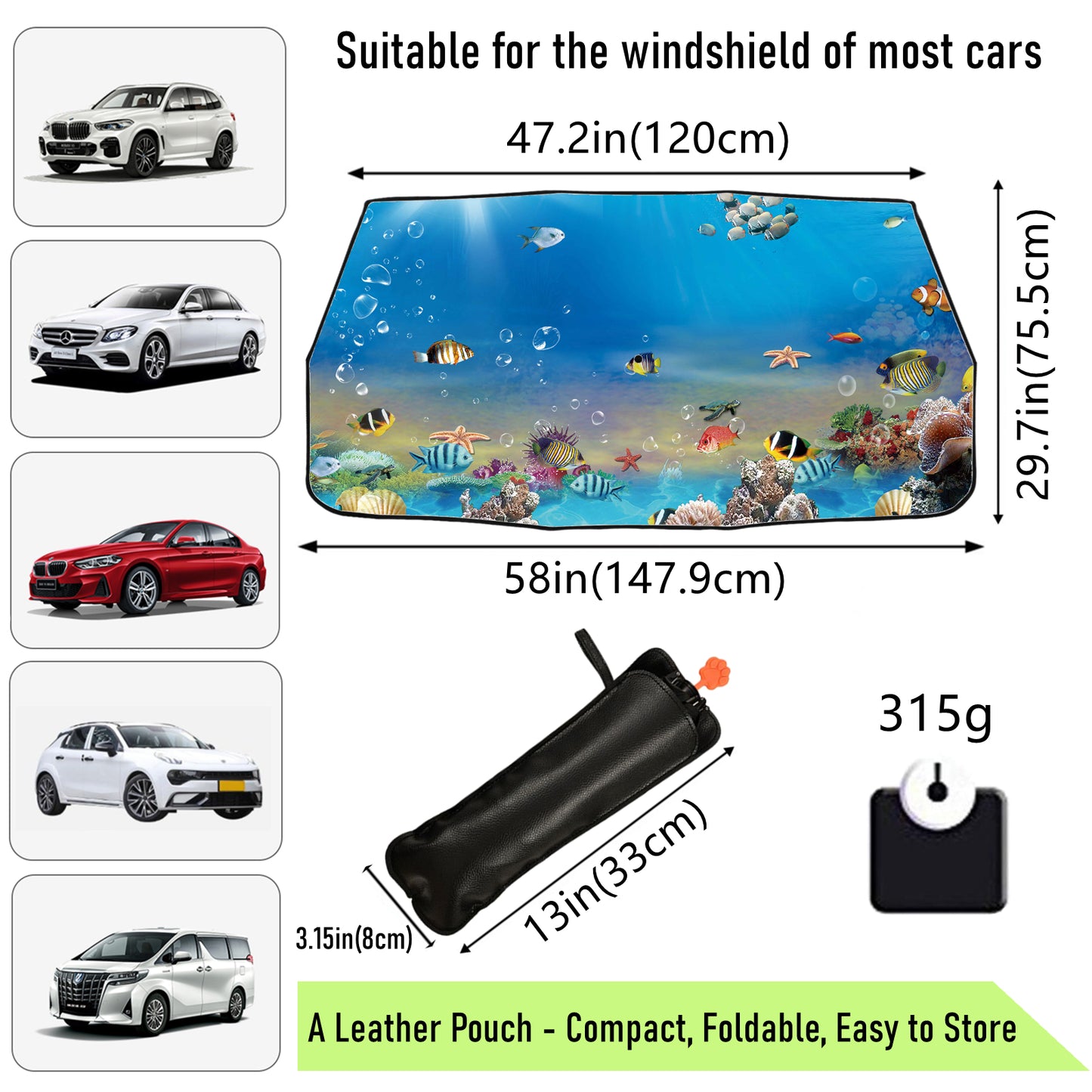 The Underwater World Car Windshield Sun Shade