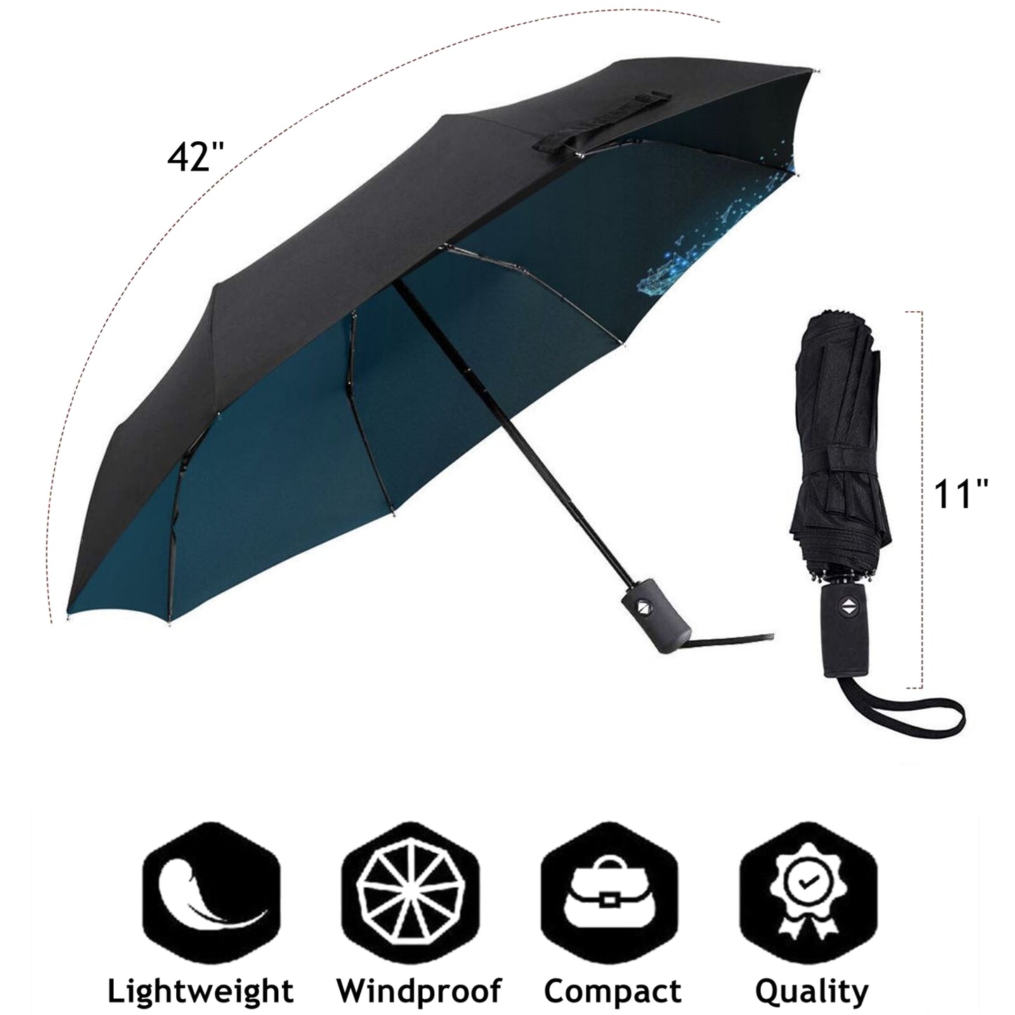 Small Foldable Umbrella With Whale Design Inside