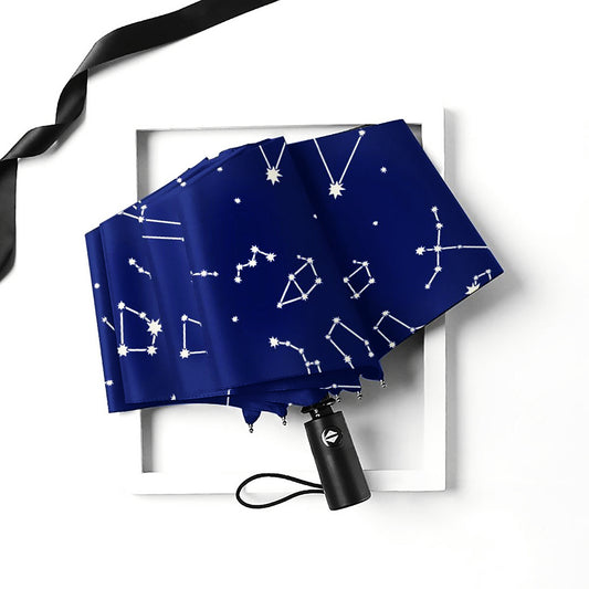 Starry Night Design Foldable UV Umbrella