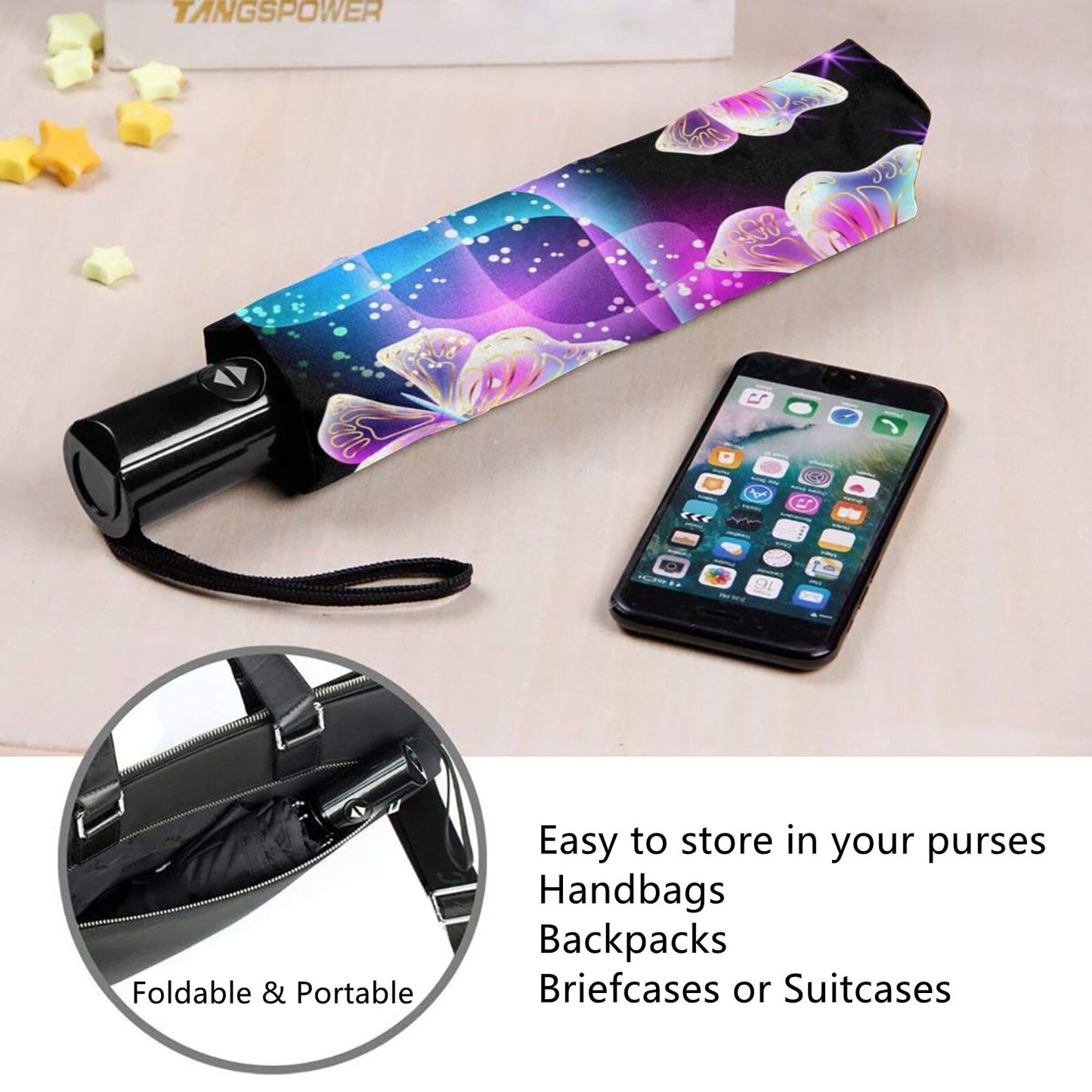 Dreamlike Butterfly Folding Compact Umbrella