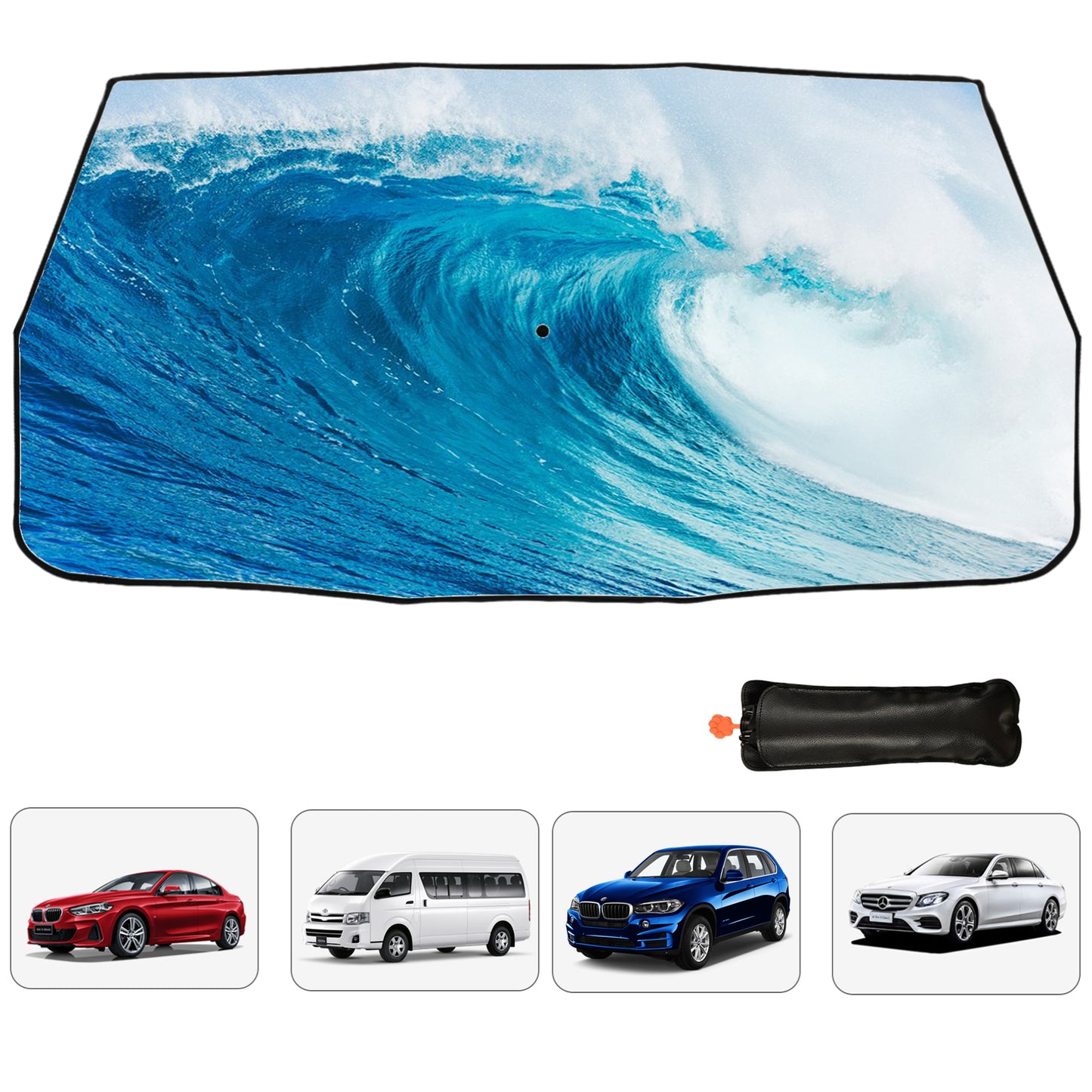 Sea Waves Umbrella Sun Shade For Car Windshield