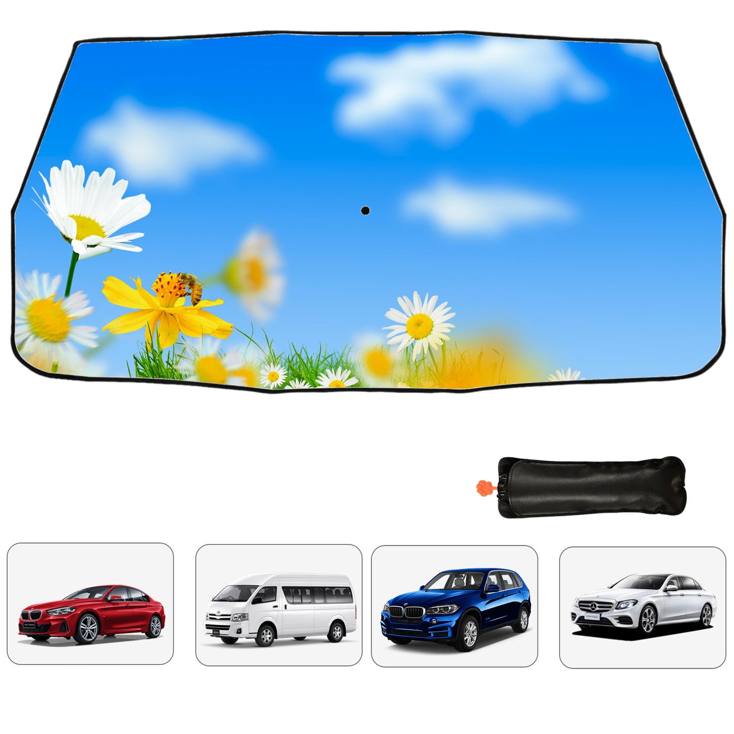 Daisy Car Windshield Sun Shade Umbrella