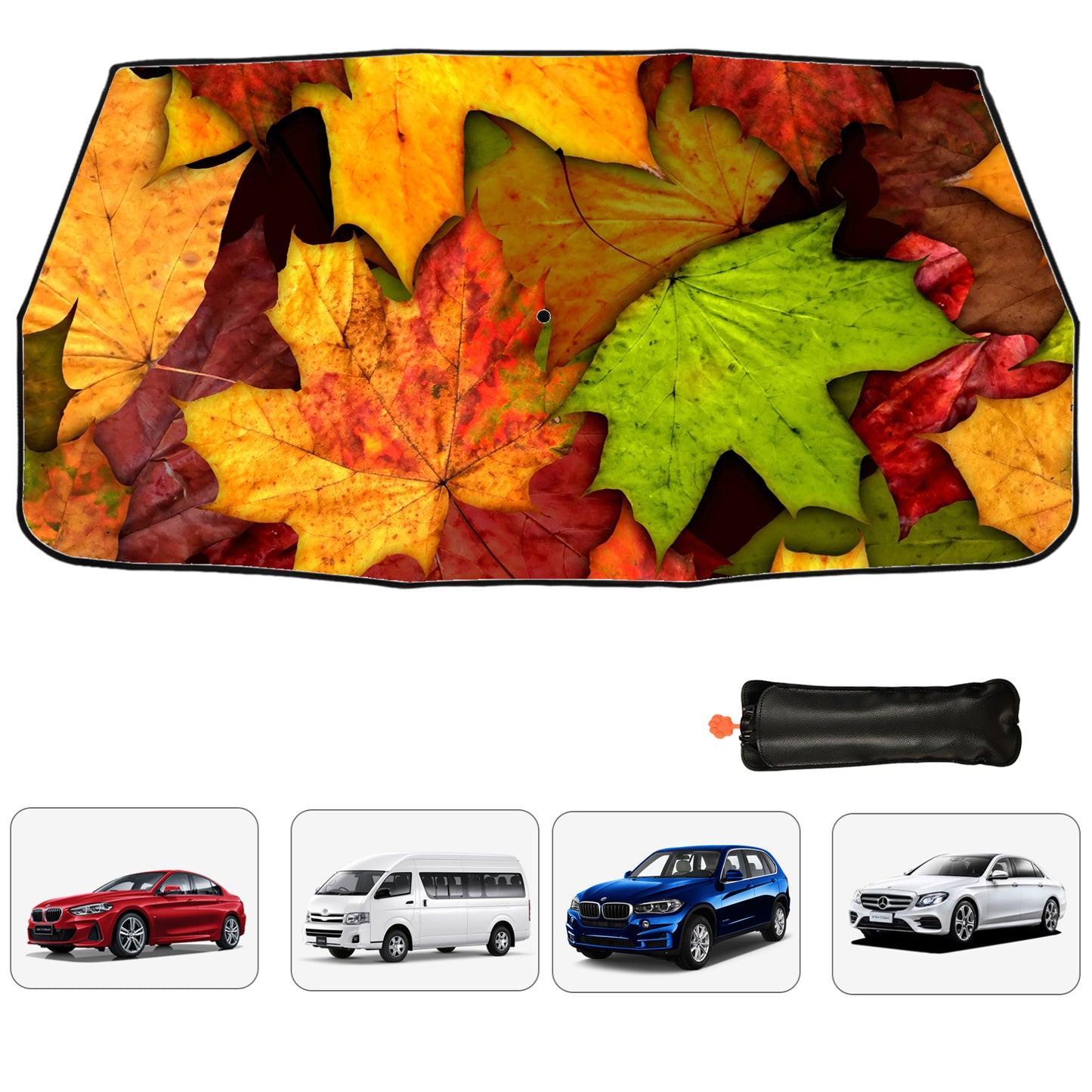 Maple Leaf Car Windscreen Sun Shade Umbrella