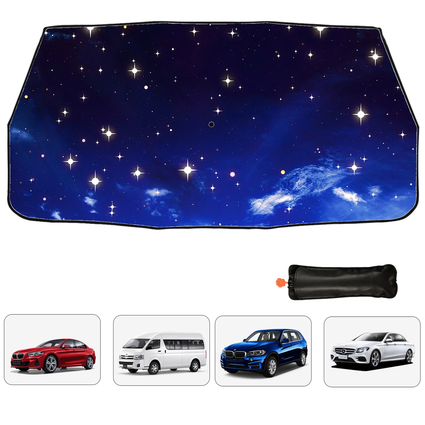 Stars Galaxy Foldable Car Sunshade Umbrella