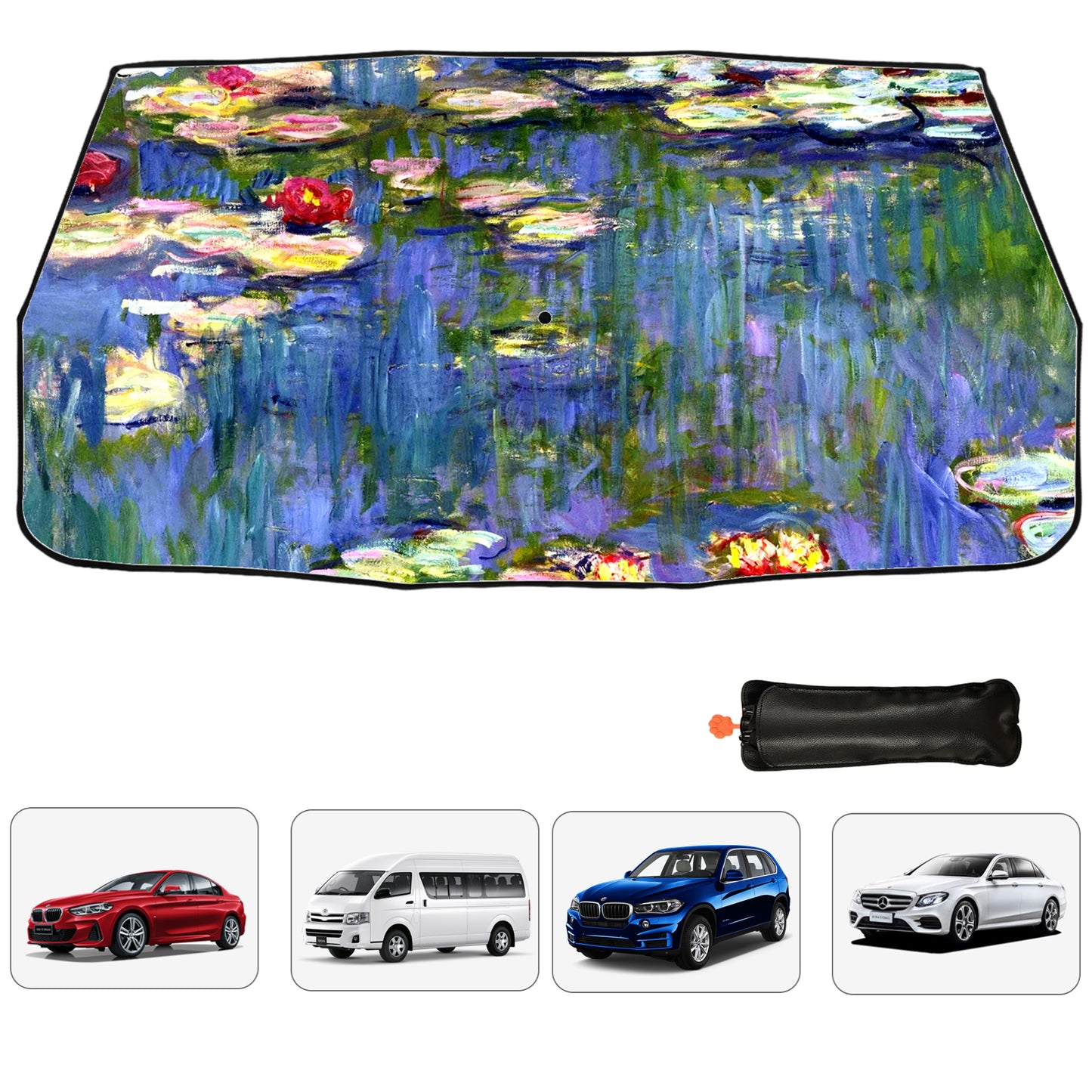 Monet Water Lilies Auto Sunshade Umbrella