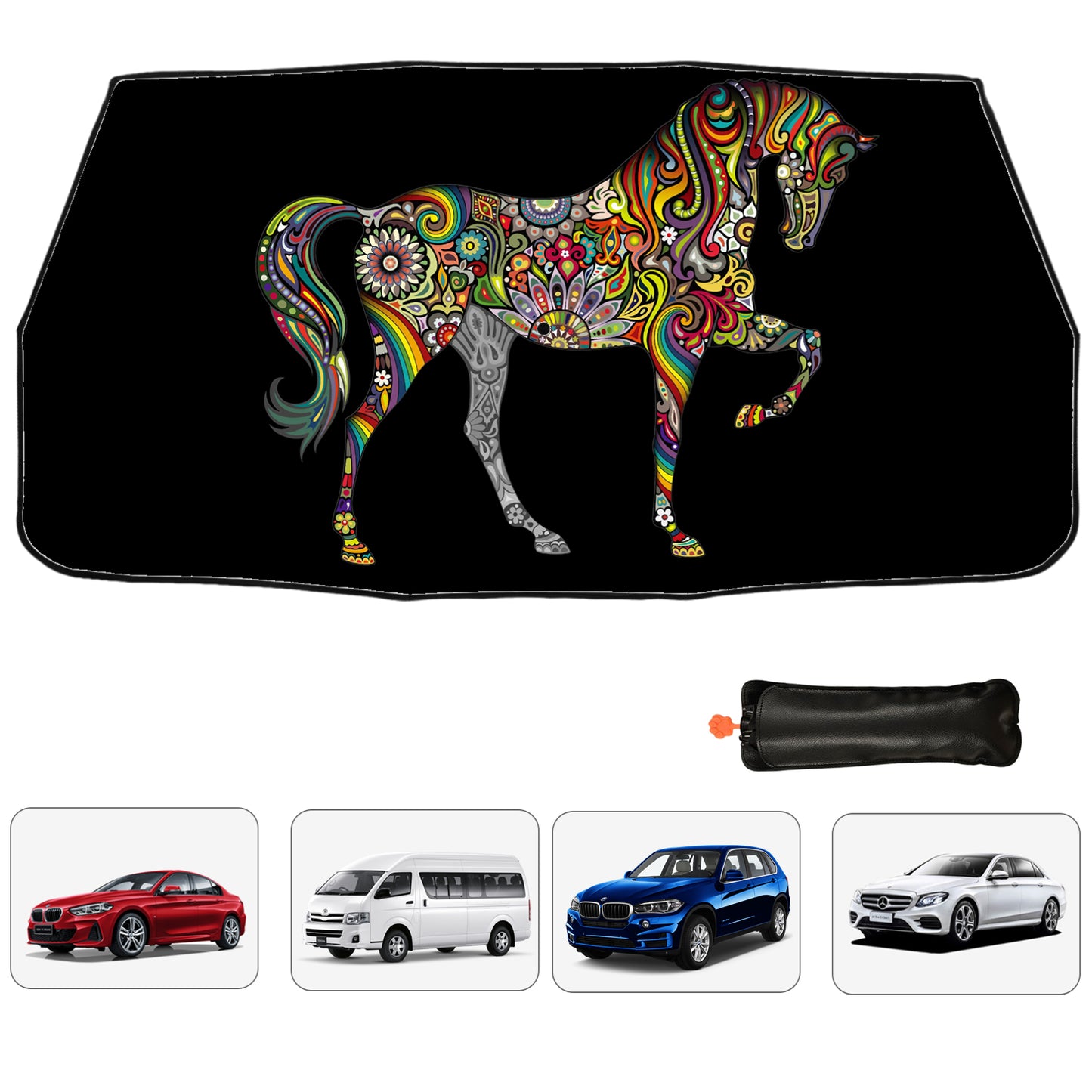 Classic Unicorn Car Windshield Sun Shade Umbrella