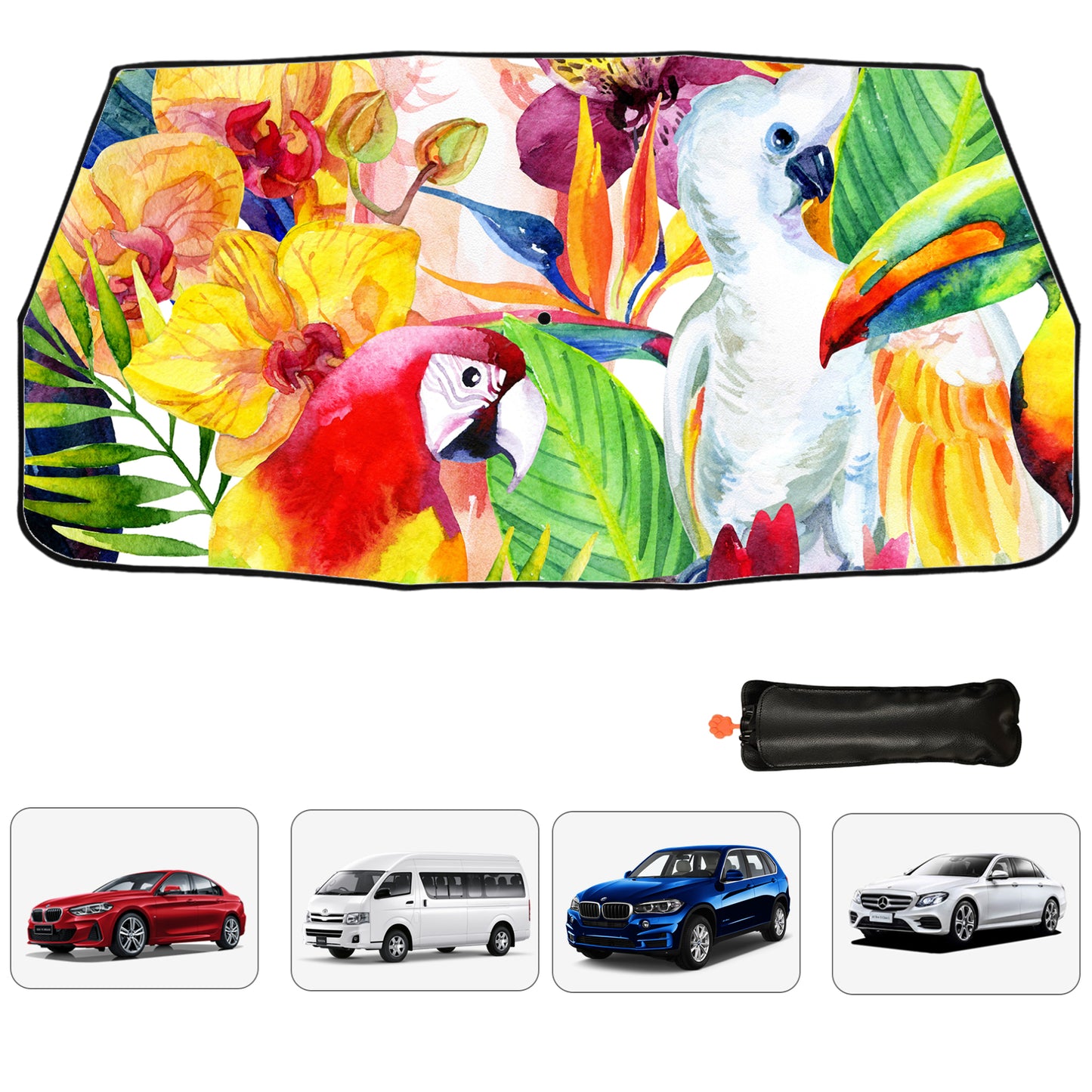 Parrot Car Windshield Sun Shade Umbrella