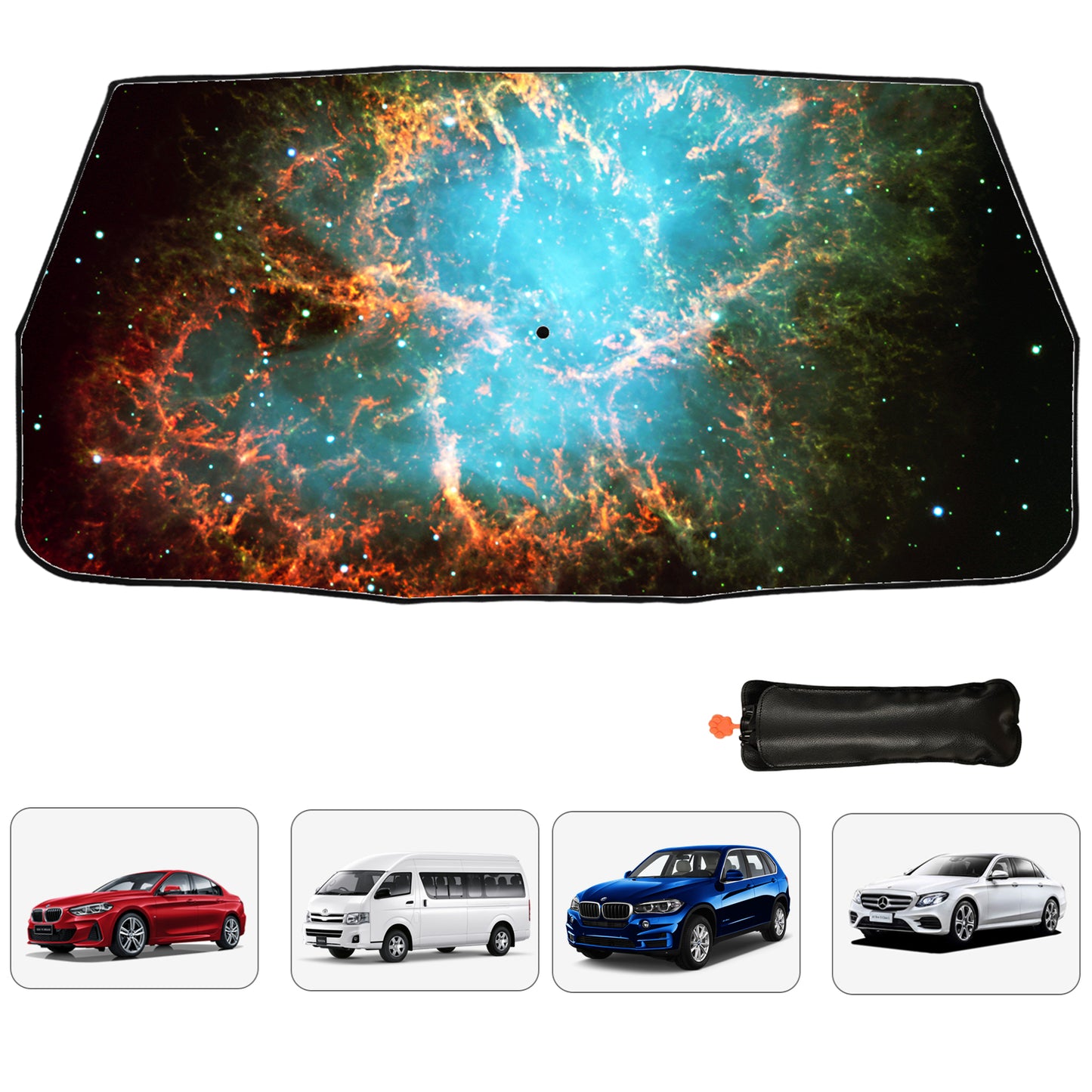 Umbrella Windshield Shade With Galaxy Design