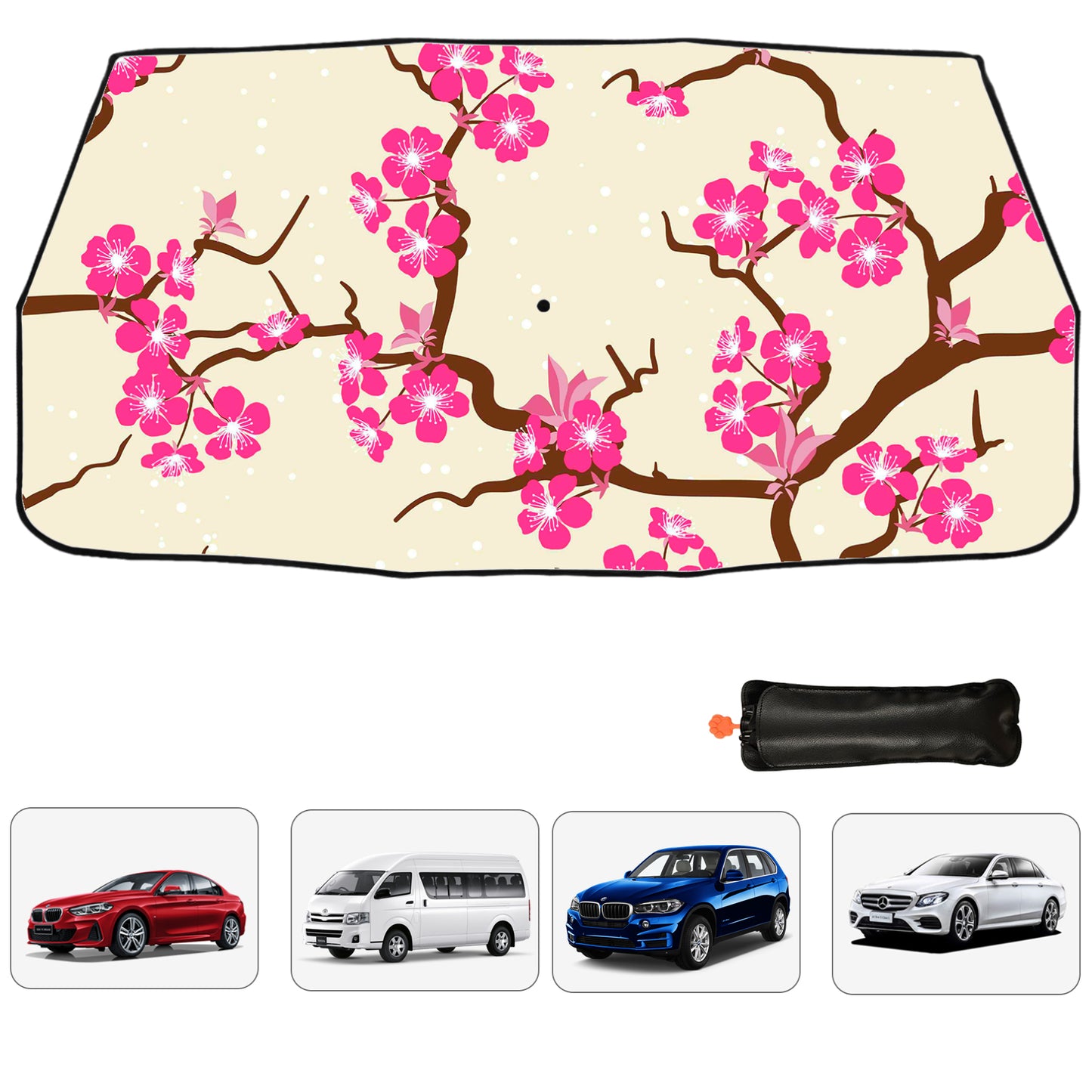 Plum Blossom Foldable Car Sun Shade