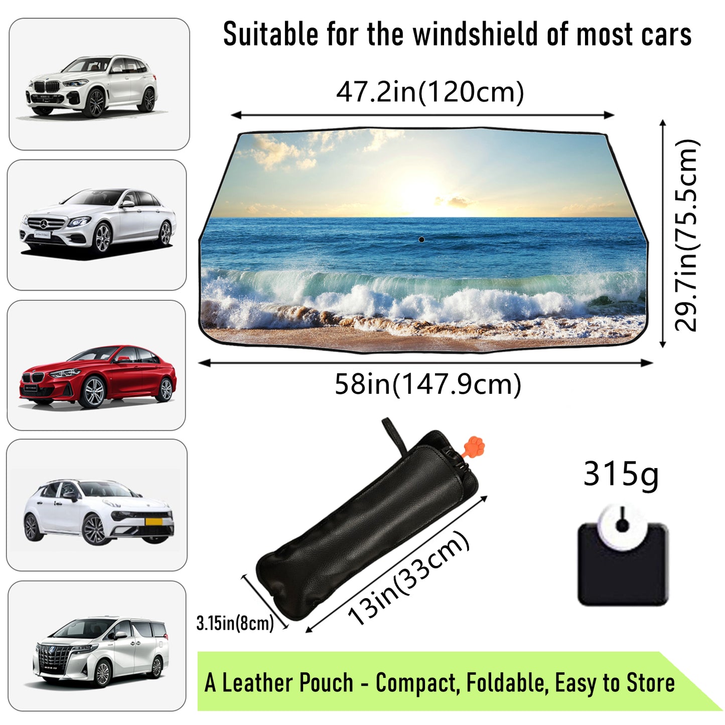 Sea And Sky Sunshade Car Umbrella