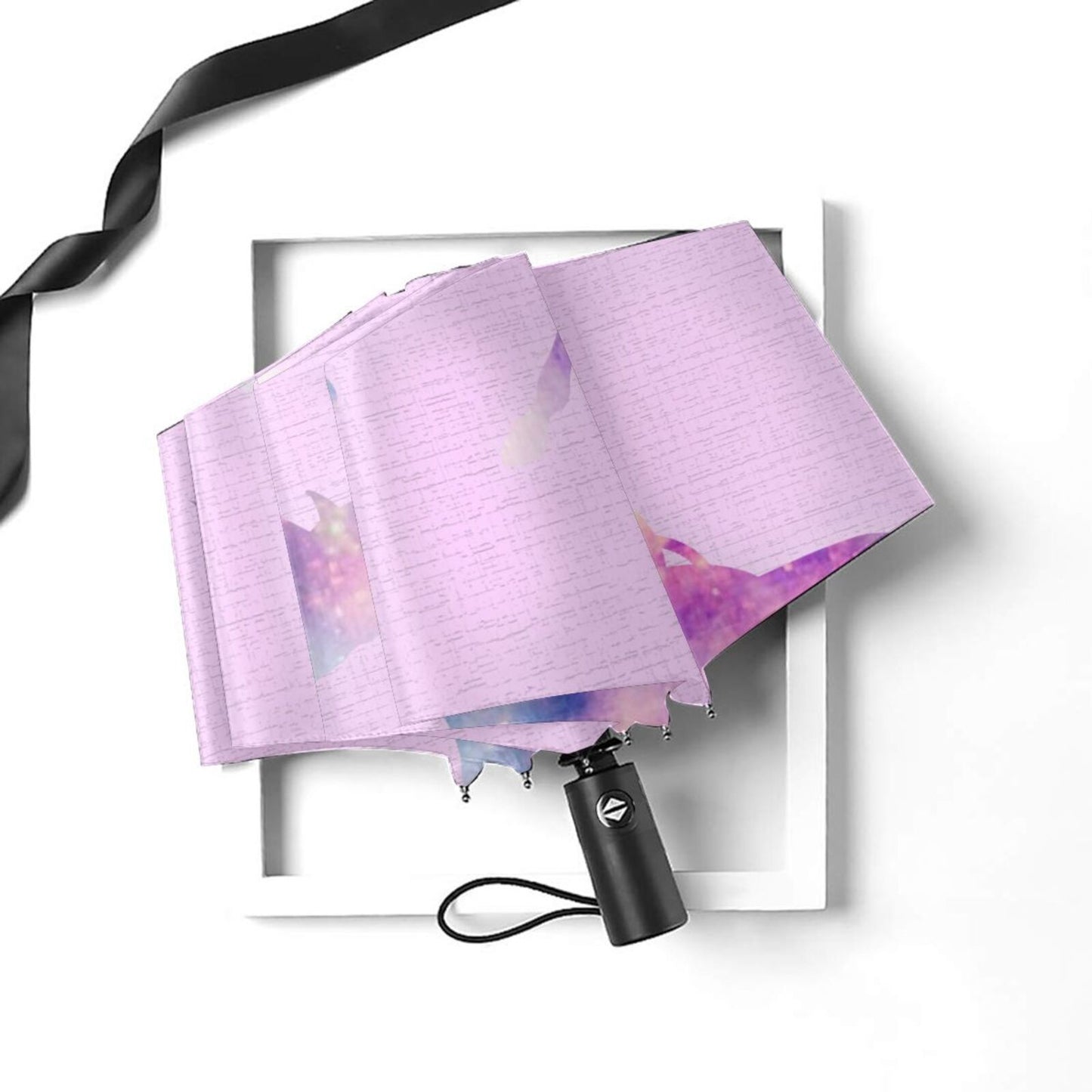 Pink Unicorn Automatic Foldable Umbrella With UV Protection