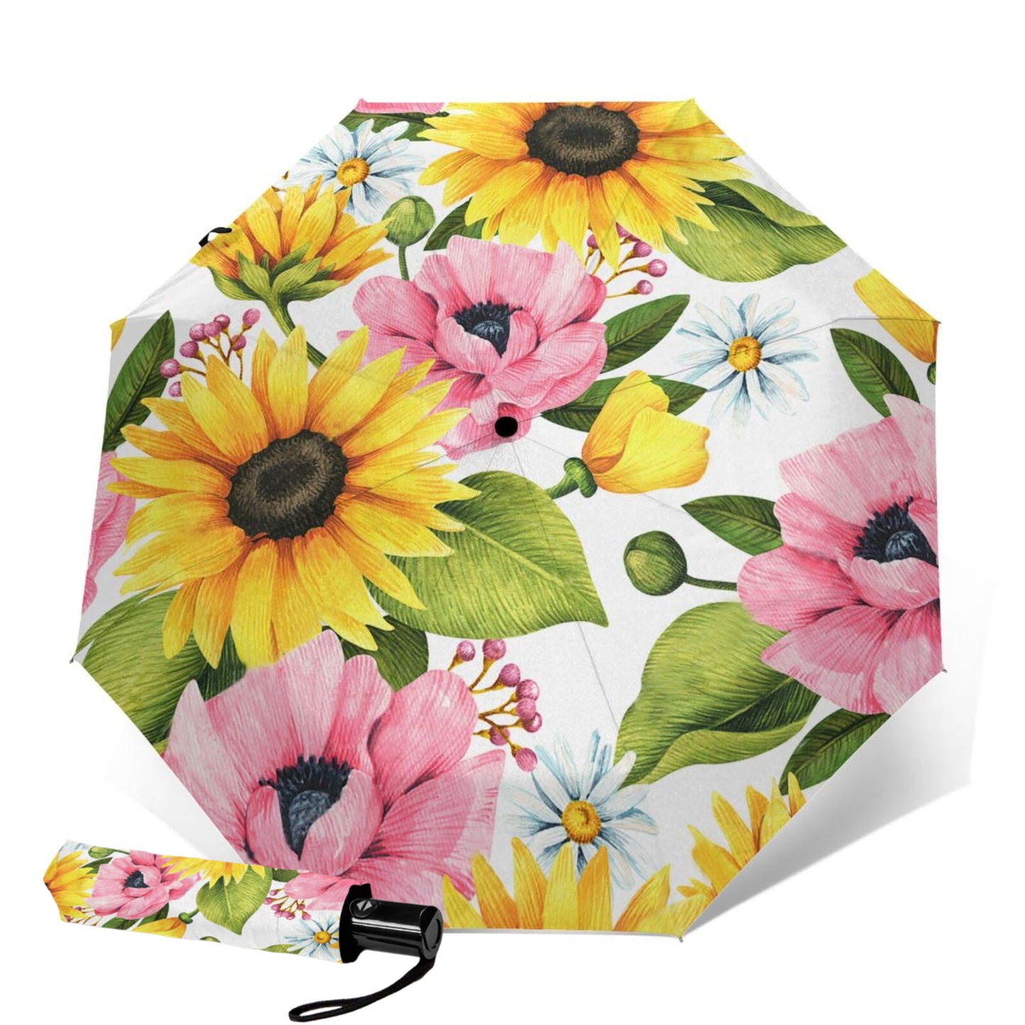 Sunflower Foldable Travel Umbrella