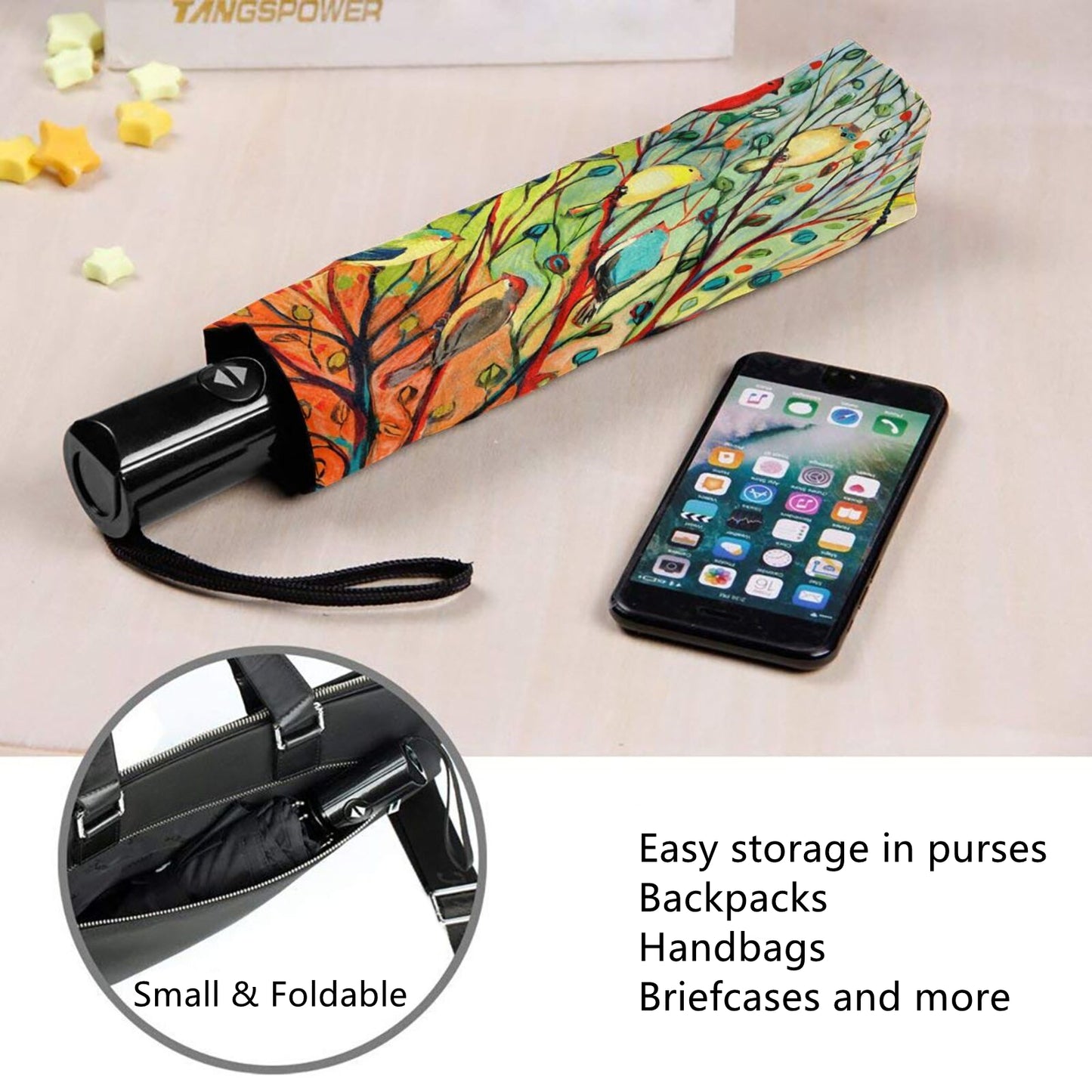 Dickeybird Printed Foldable Travel Umbrella