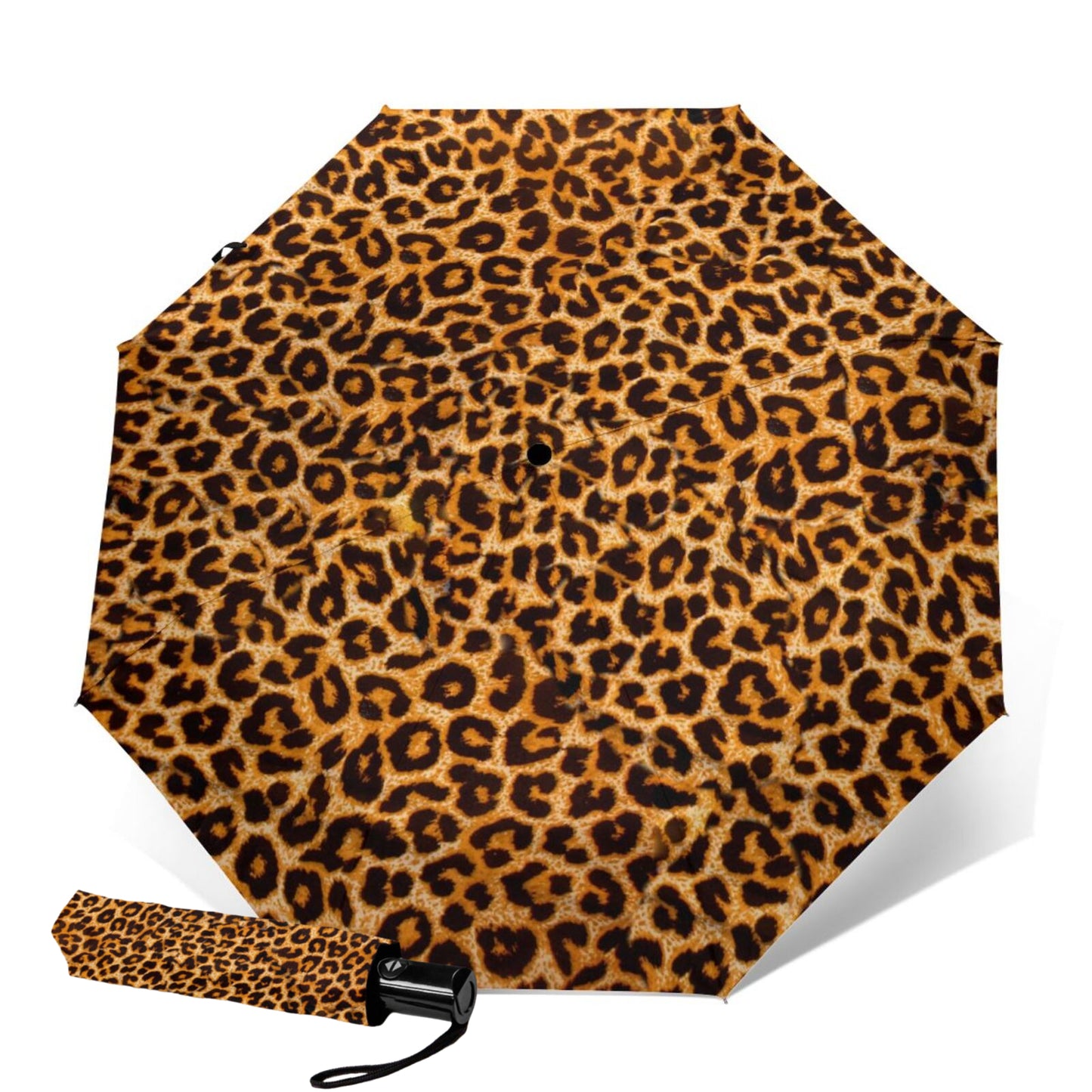 Classic Leopard Compact Travel Umbrella