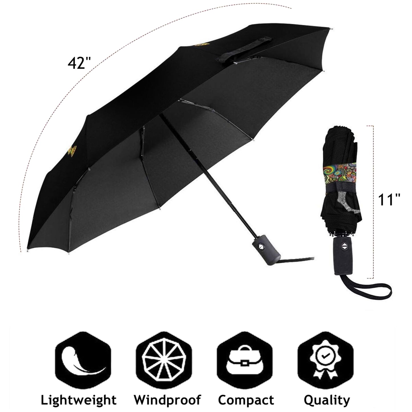 Colorful Unicorn Automatic Open And Close Umbrella