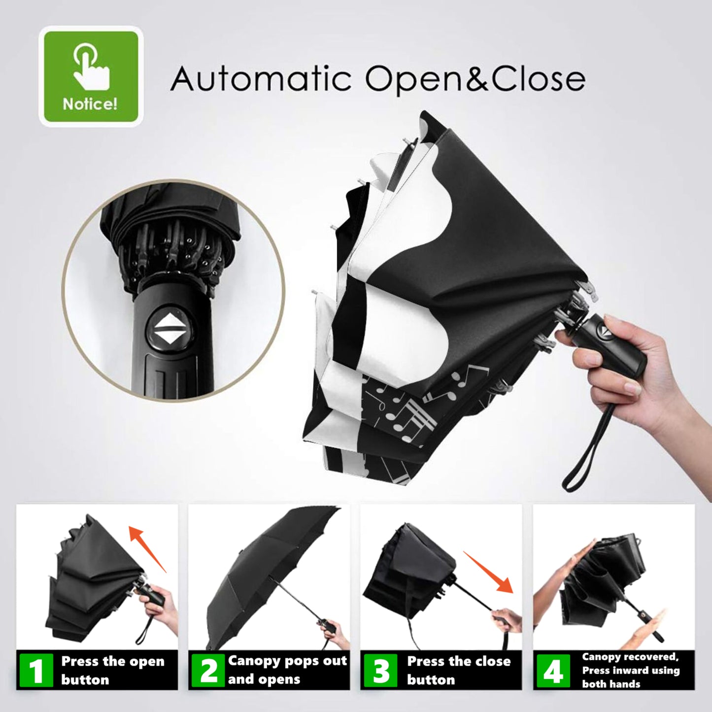 Musical Design Foldable Umbrella