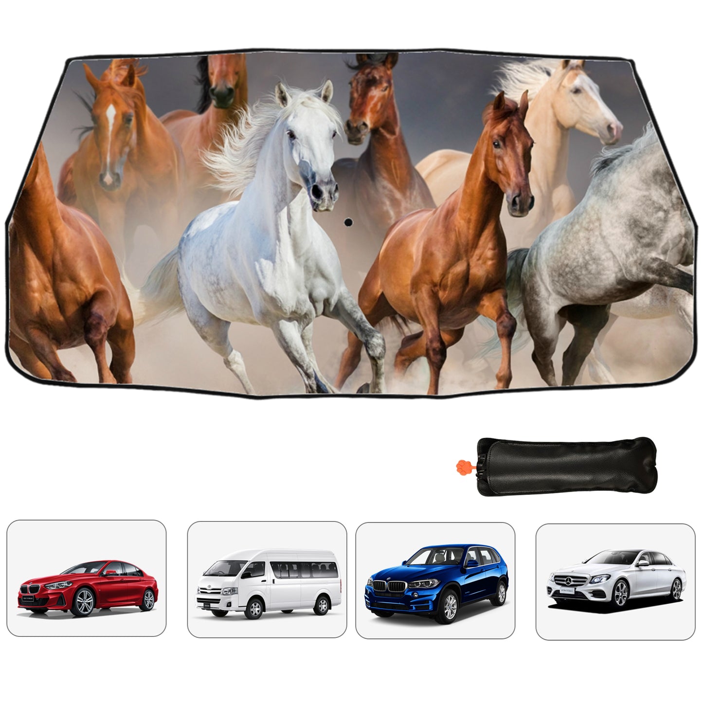 Horse Car Windshield Sun Shades