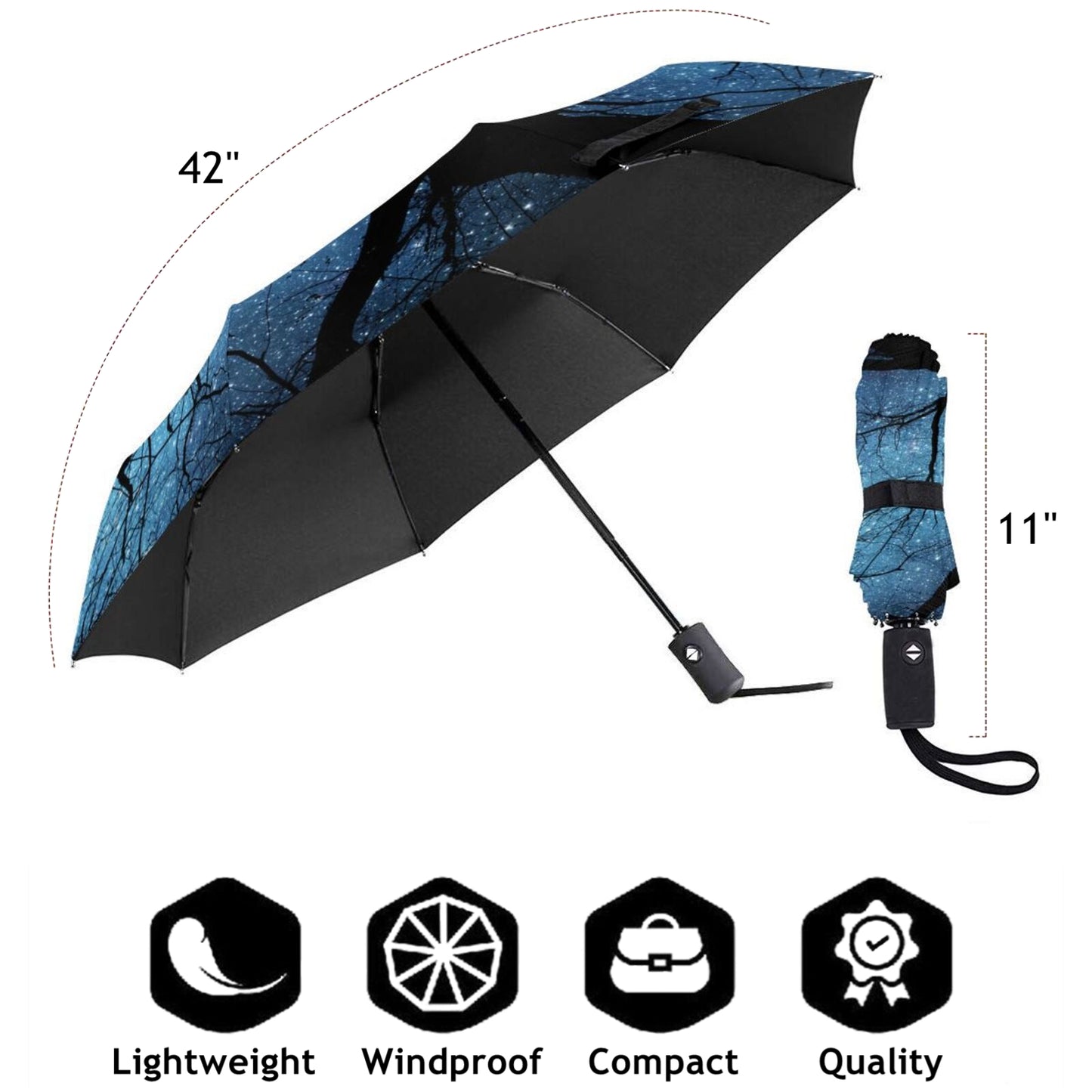 Night Sky Travel Foldable Umbrella