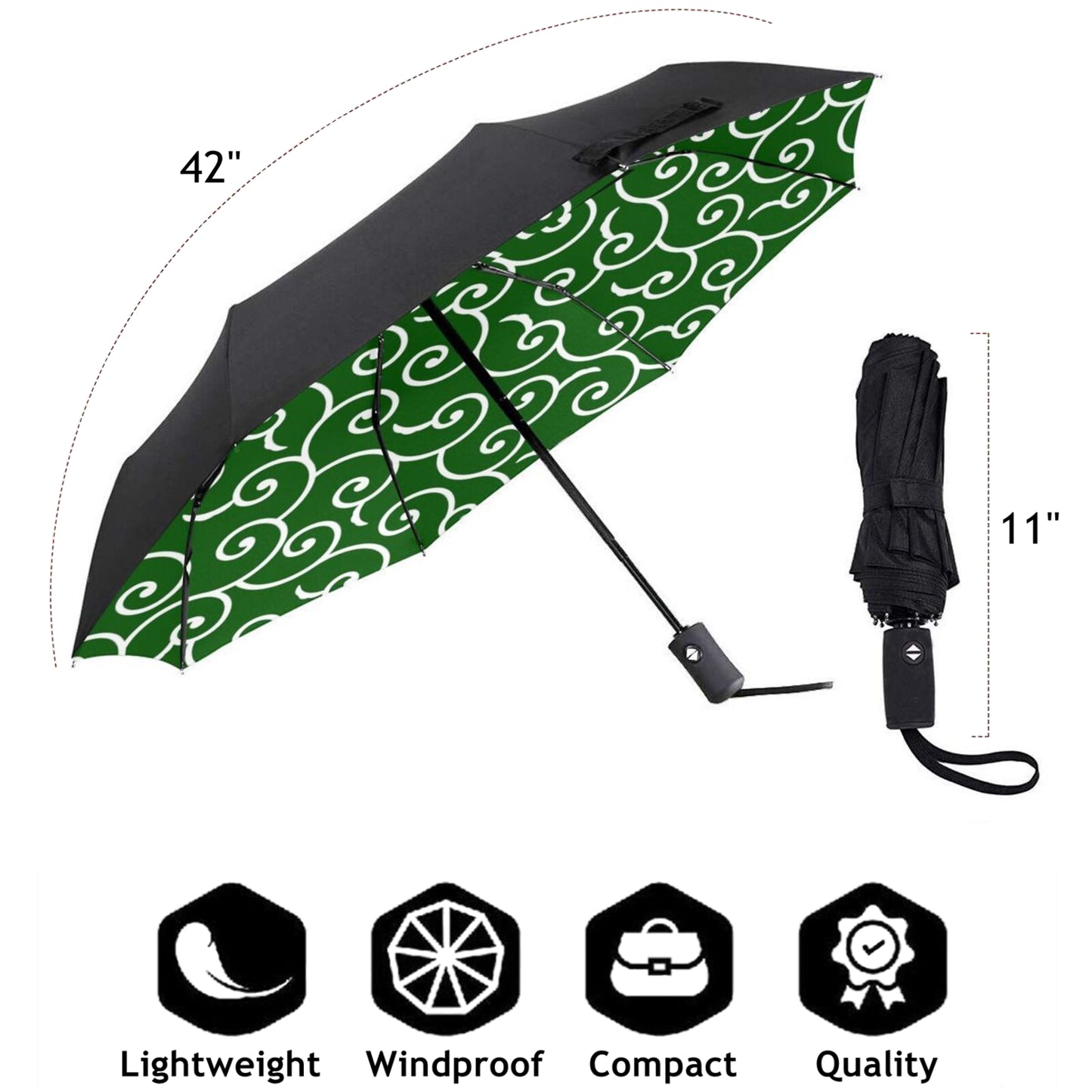 Foldable Umbrella With Karakusa Design Inside