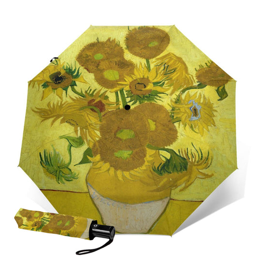 Van Gogh Sunflower Folding Umbrella