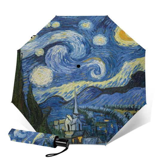 Starry Night Folding Umbrella