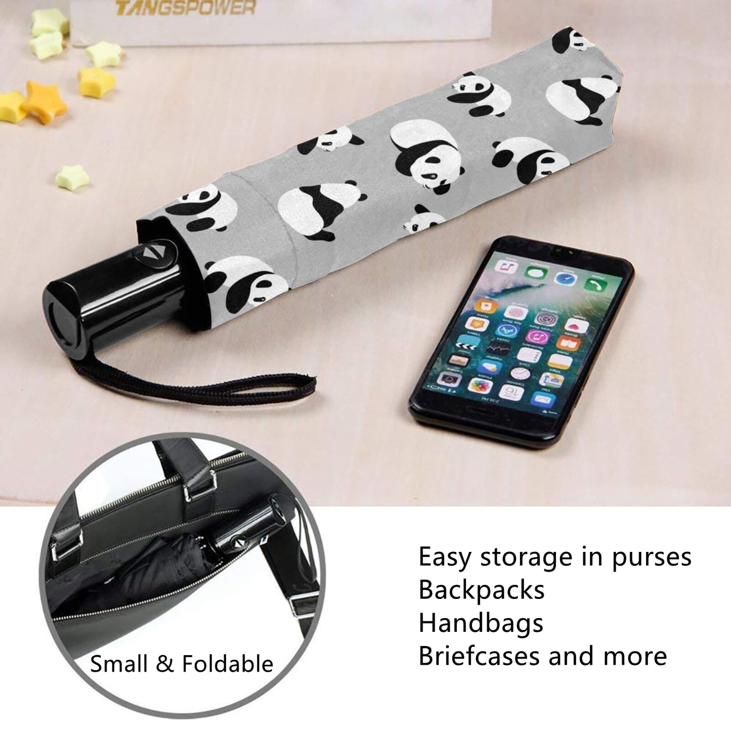 Panda Compact Folding Umbrella