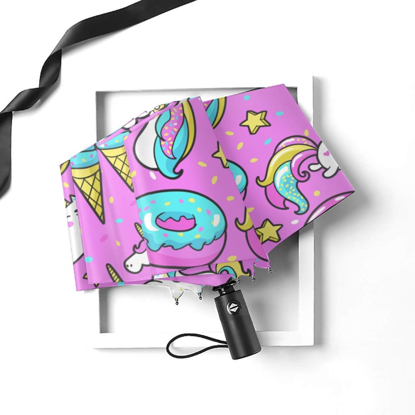 Cute Unicorn Design Compact Umbrella