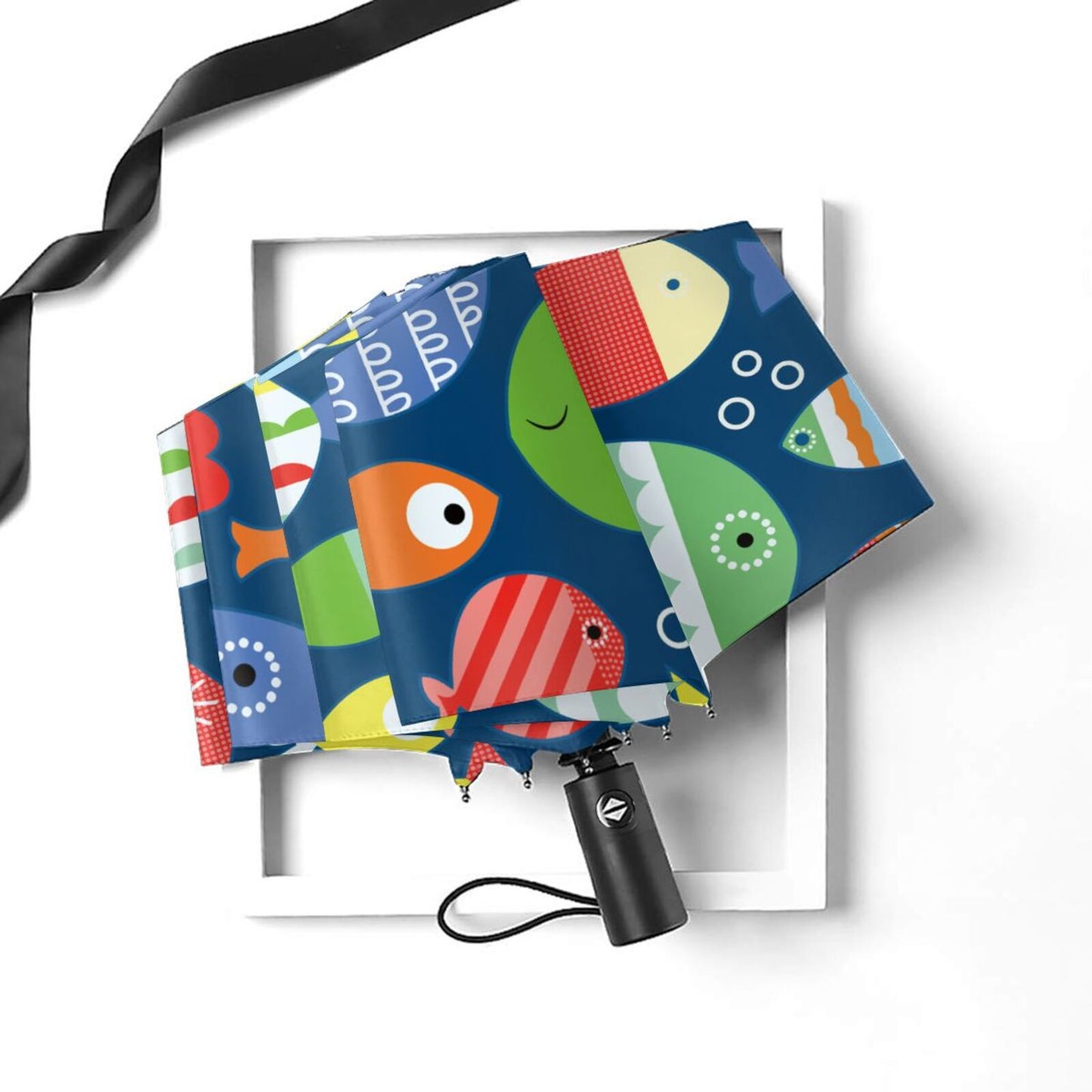 Anime Fish Printed Foldable Mini Umbrella