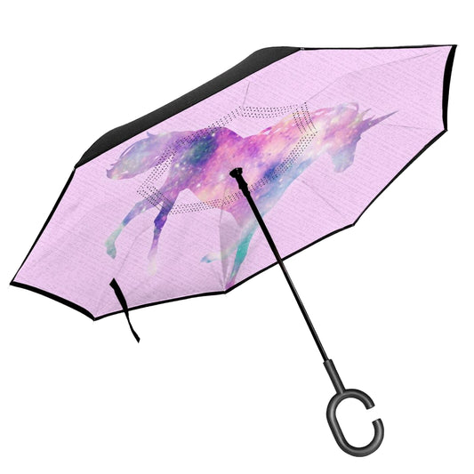 Unicorn Printed Inverted Umbrella