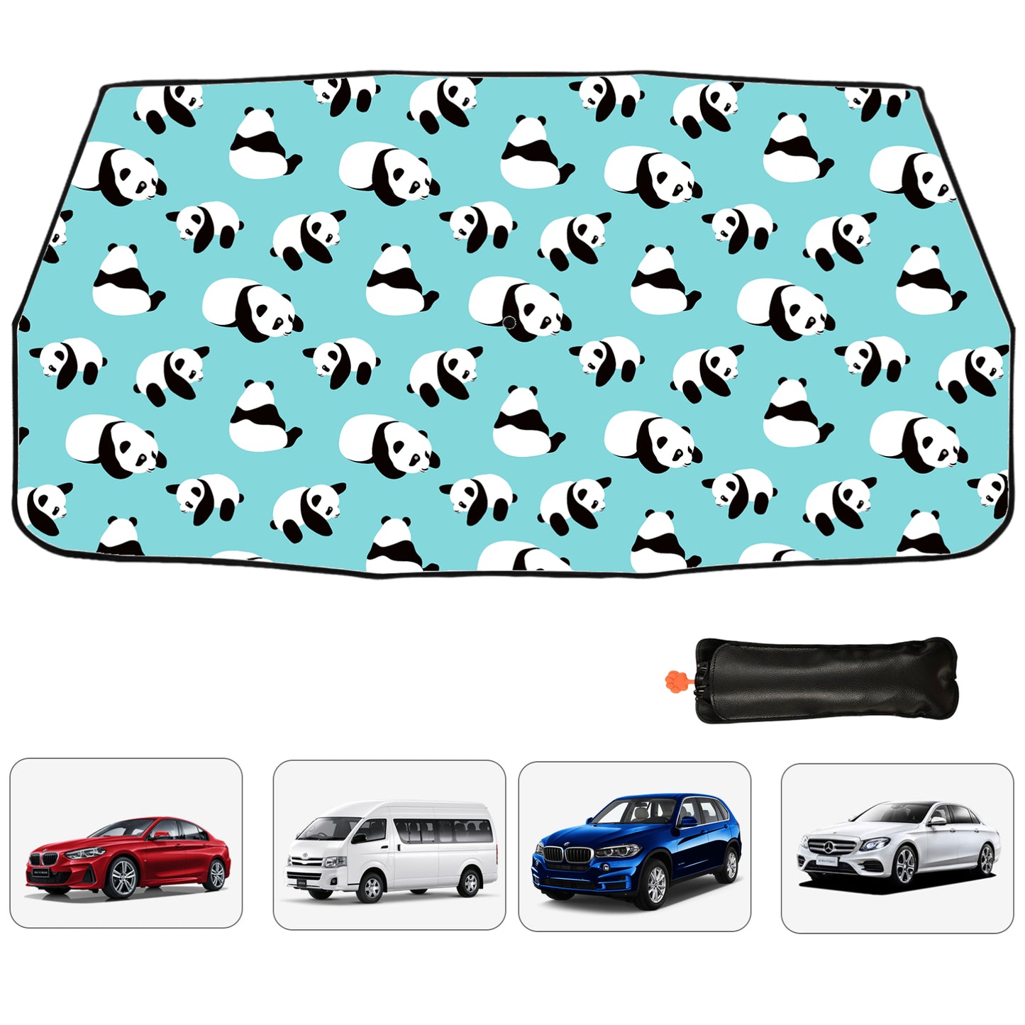 Red Panda Car Windshield Sun Shade Umbrella