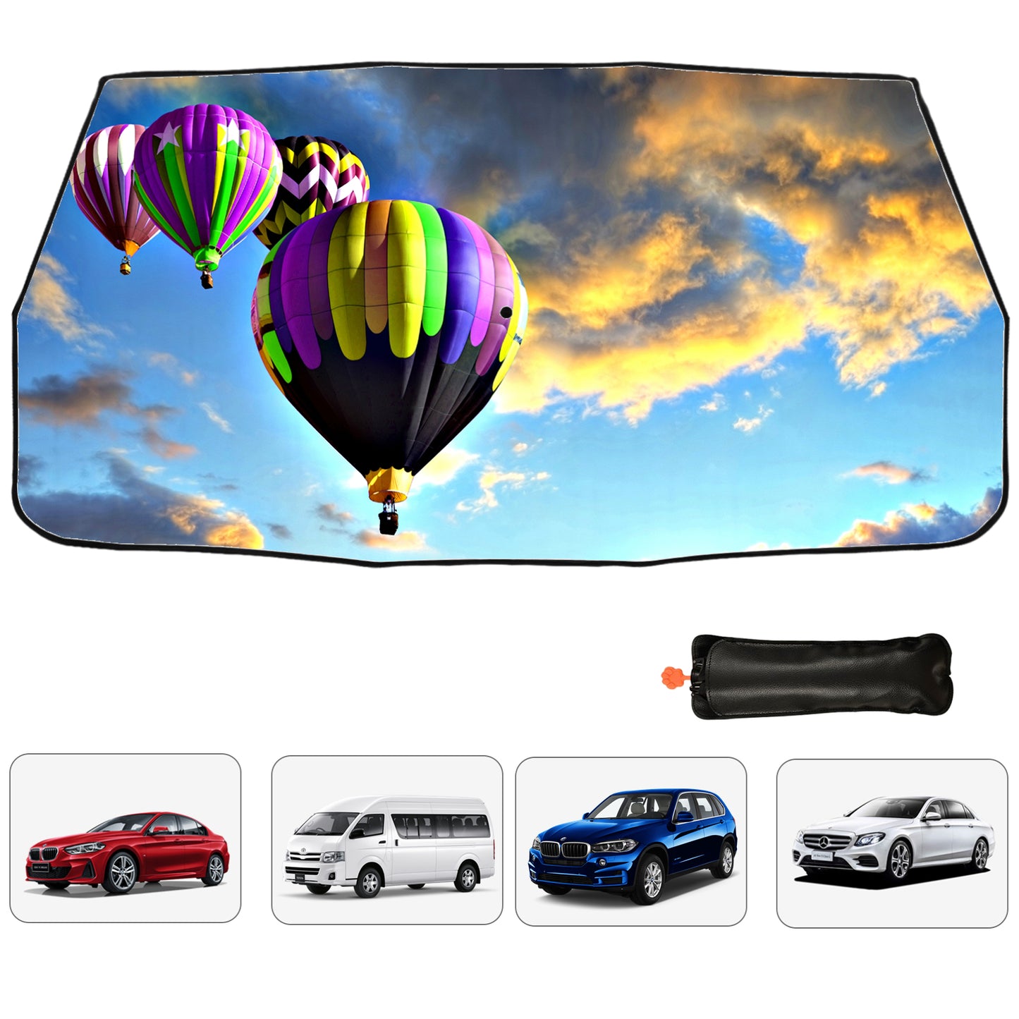 Hot Air Balloon Car Windscreen Sun Shade Umbrella